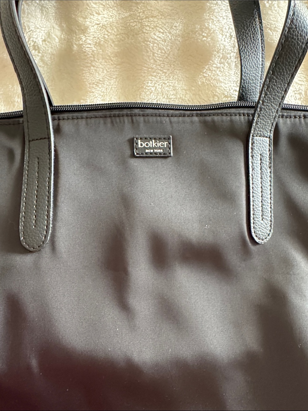 BOLLIER Black Nylon Tote Bag